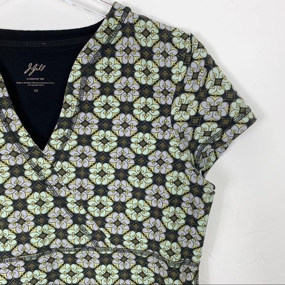 J. JILL Spunky Lil Crossover Empire Tee Top XS - Picture 2 of 8